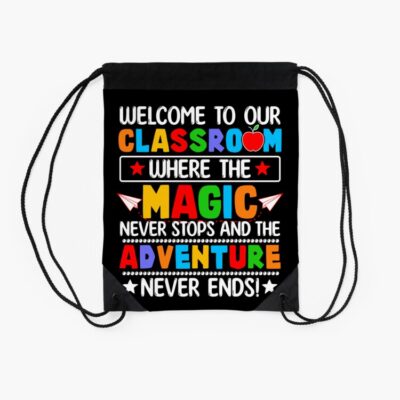 Welcome To Classroom Back To School Gift Students Boys Girls Drawstring Bag DSB1091 2 Welcome To Classroom Back To School Gift Students Boys Girls Drawstring Bag DSB1091 2