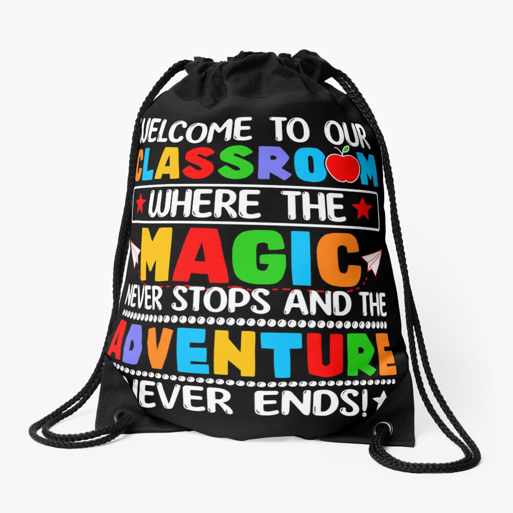 Homepage 21 Welcome To Classroom Back To School Gift Students Boys Girls Drawstring Bag DSB1091