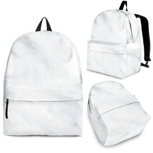 White Marble Print Back To School Backpack BP186