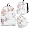 White Rose Gold Marble Print Back To School Backpack BP182