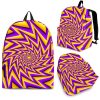 Yellow Big Bang Moving Optical Illusion Back To School Backpack BP172