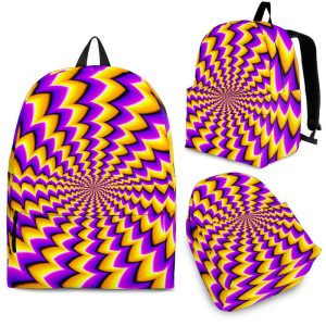 Yellow Dizzy Moving Optical Illusion Back To School Backpack BP171