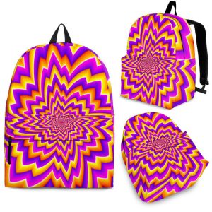 Yellow Expansion Moving Optical Illusion Back To School Backpack BP170