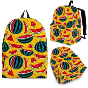 Yellow Watermelon Pieces Pattern Print Back To School Backpack BP158
