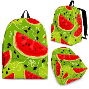Yummy Watermelon Pieces Pattern Print Back To School Backpack BP157