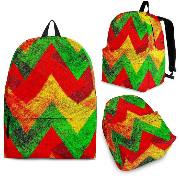 Zig Zag Reggae Pattern Print Back To School Backpack BP156