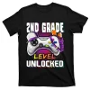 2nd Grade Level Unlocked Back To School Video Game Girls T-Shirt