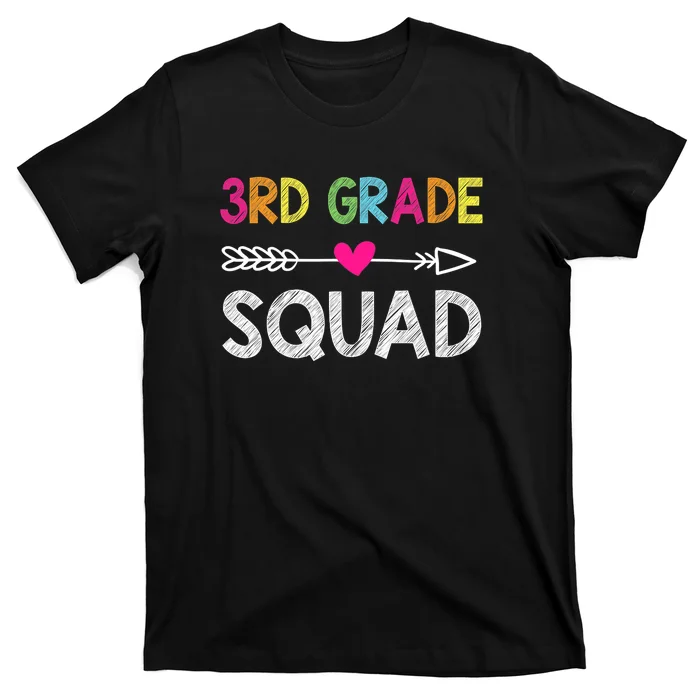 3rd Grade Squad Funny Team Back To School T-Shirt