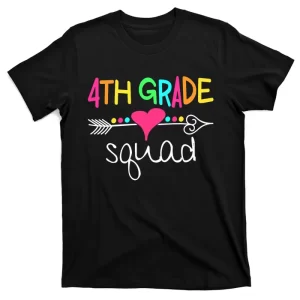 4th Grade Squad Fourth Team Back To School T-Shirt