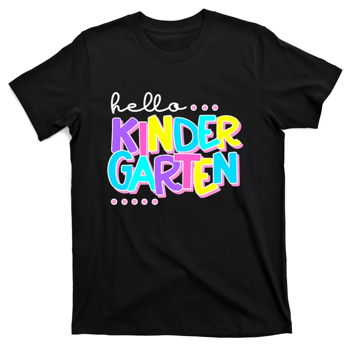 Back To School Hello Kindergarten Teacher Student T-Shirt
