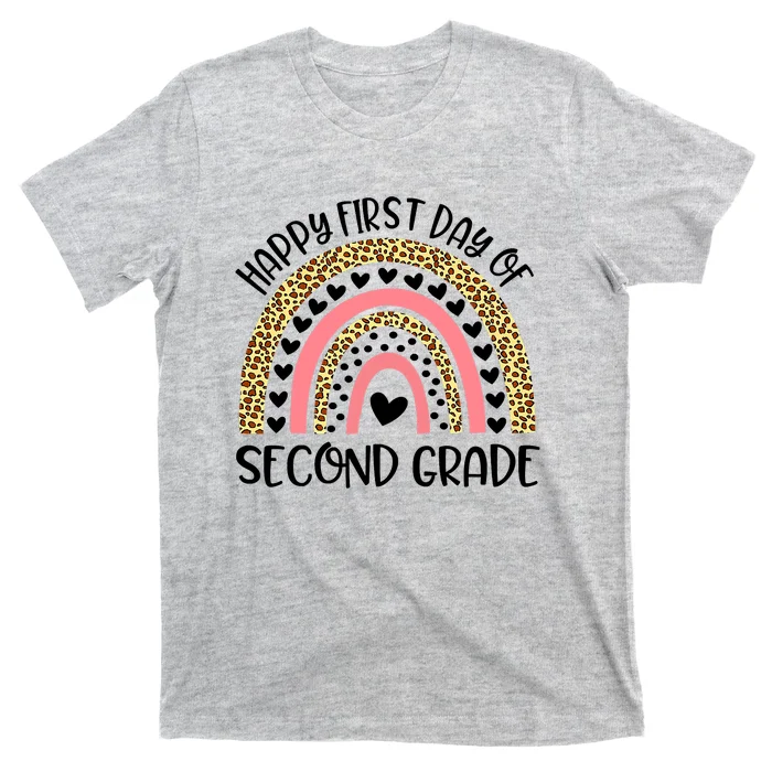 Back-To-School-Rainbow-Happy-First-Day-Of-Second-Grade-T-Shirt Back To School Rainbow Happy First Day Of Second Grade T-Shirt