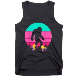 Bigfoot Roller Skates Sasquatch Yeti Rollerblade Shoes Wheel Tank Top