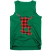 Buffalo Plaid Pajama Skate Board Christmas Matching Family Tank Top
