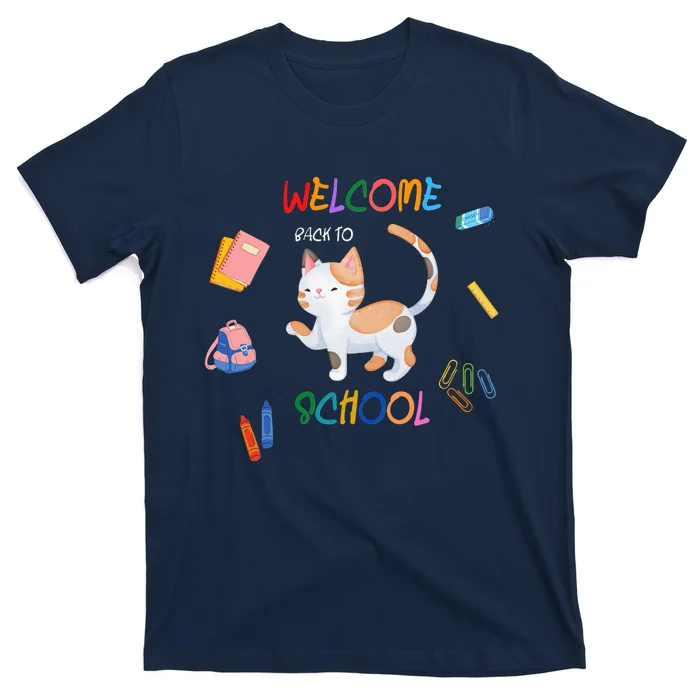 Cat Back To School TShirtWelcome Back To School T-Shirt