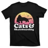 Cats and Skateboarding Cat and Skateboarder T-Shirt