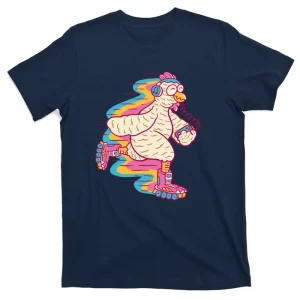 Chicken Roller Skating T-Shirt