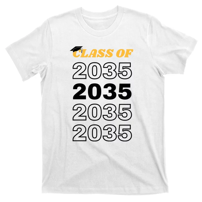 Class Of 2035 Kindergarten First Day Back To School T-Shirt