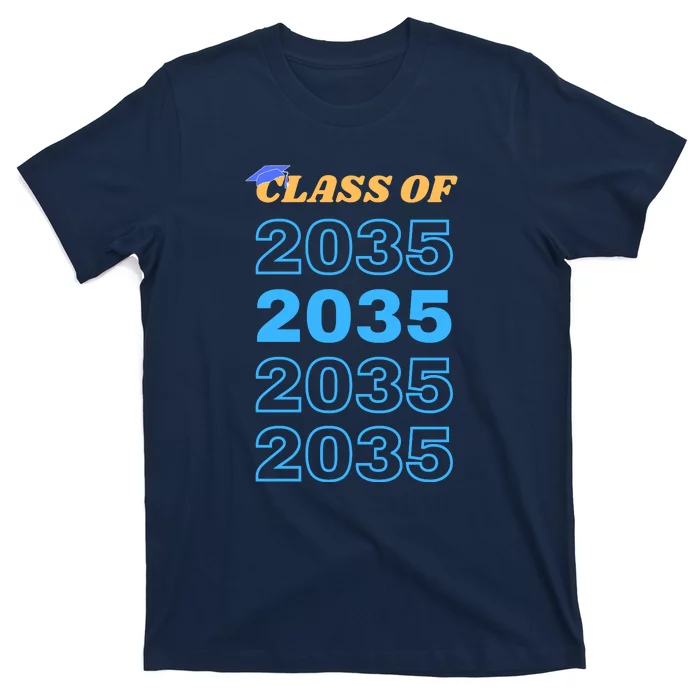 Class Of 2035 Kindergarten First Day Back To School T-Shirt