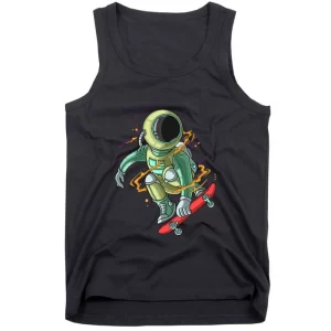 Cool Astronaut Play Skateboarding Extreme Tank Top