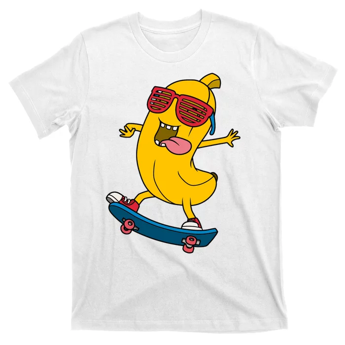 Cool-Banana-Playing-Skateboard-T-Shirt Cool Banana Playing Skateboard T-Shirt
