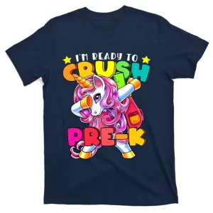 Crush Pre K Dabbing Unicorn Back To School Girls T-Shirt