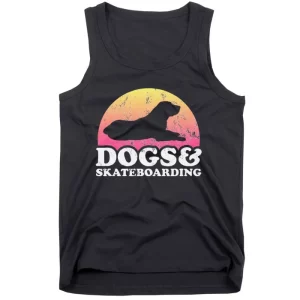 Dogs and Skateboarding  Dog and Skateboard Tank Top