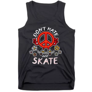 Don't Hate Just Skate Aesthetic Peace Tank Top