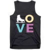 Figure Skating Gift For Girls Women LOVE Ice Skate Tank Top
