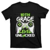 First Day Of 10th Grade Level Unlocked Back To School T-Shirt