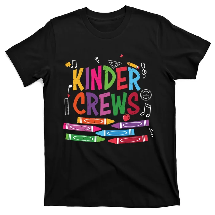 Funny-Back-To-School-Kinder-Crews-Teacher-Team-T-Shirt Funny Back To School Kinder Crews Teacher Team T-Shirt
