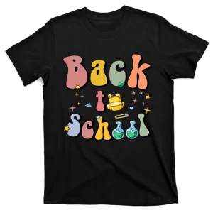 Funny Chemical Teacher Groovy Back To School T-Shirt