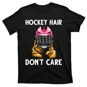 Funny Ice Hockey Gift For Girls Women Hockey Sport Player Helmet Gift T-Shirt