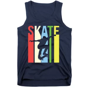 Funny Retro Skate Logo Tank Top