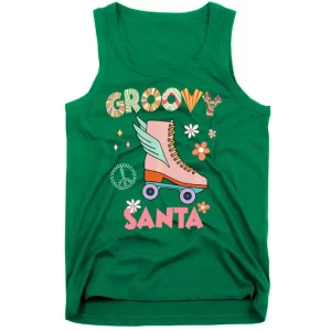 Groovy Santa Squad Proud Officer 70'S Retro Roller Skate Tank Top