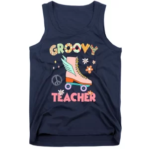 Groovy Teacher Squad Proud Officer 70's Retro Roller Skate Tank Top