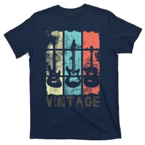 Guitars Retro Vintage Silhouettes T-Shirt