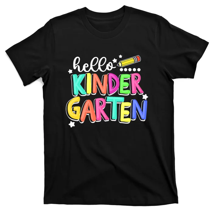 Hello Kindergarten Back To School Funny Teacher Student T-Shirt