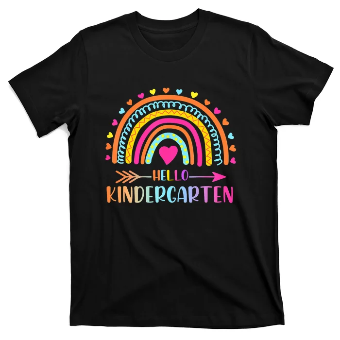 Hello Kindergarten Funny Rainbow Back To School T-Shirt