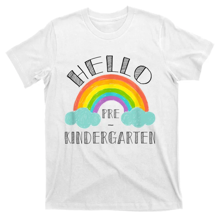 Hello Pre K Rainbow Back To School T-Shirt