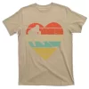 Ice Hockey Player Vintage Design Retro Skate Heart Sport Fan Great Gift T-Shirt