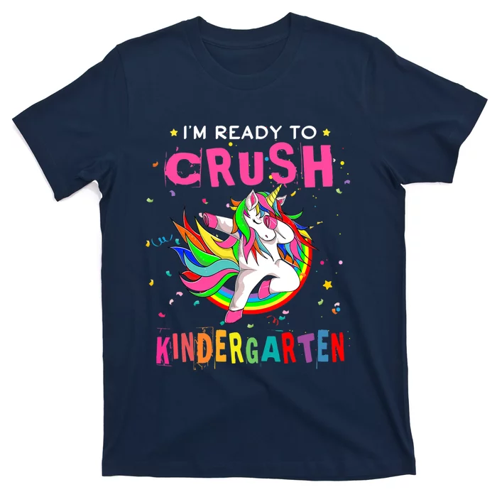 I'm Ready To Crush Kindergarten Unicorn Girls Back To School Dabbing Unicorn T-Shirt