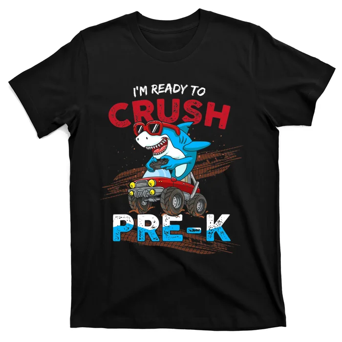 I'm Ready To Crush PreK Shark Back To School Kids Boys T-Shirt