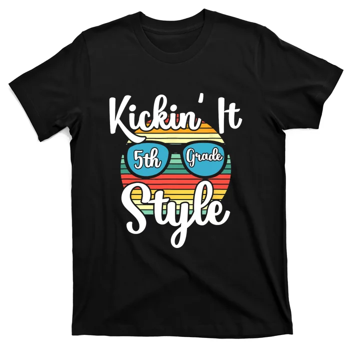 Kickin It 5th Grade Style Back To School T-Shirt