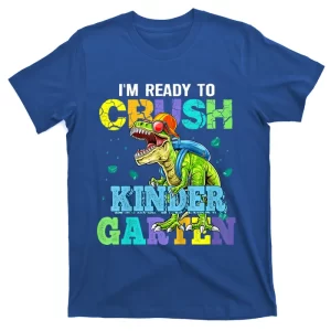 Kids I'm Ready To Crush Kindergarten Dinosaur Back To School Kids T-Shirt