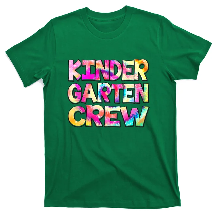 Kindergarten Crew Tie Dye Back To School Funny Teacher T-Shirt