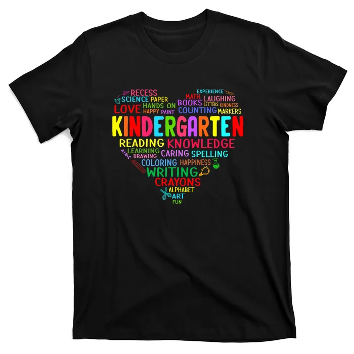Kindergarten Team Heart Back To School T-Shirt