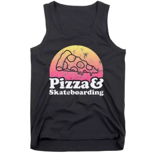 Pizza and Skateboarding or Skateboarder Tank Top