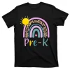 Pre-K Rainbow Teacher Student Back To School T-Shirt