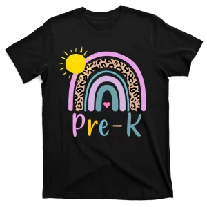 Pre-K Rainbow Teacher Student Back To School T-Shirt