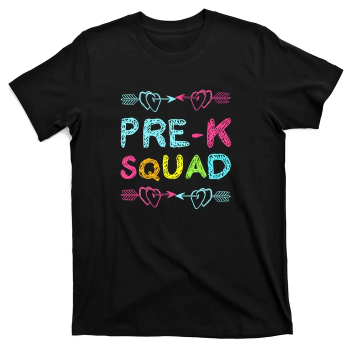 PreK Squad Back To School Women Funny Appreciation T-Shirt